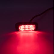 Obrázek SLIM výstražné LED světlo vnější, červené, 12-24V, ECE R10