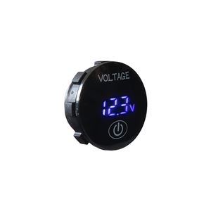 Obrázek z Digitální voltmetr 5-36V modrý s ukazatelem stavu baterie 
