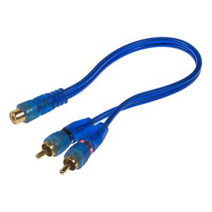 Obrázek z RCA Y audio kabel BLUE BASIC line, 1xsamice, 2xsamec 