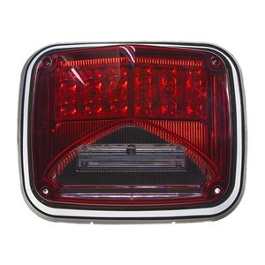 Obrázek z Výstražné LED světlo obdélníkové s přísvitem, 12-24V, červené, ECE R65 