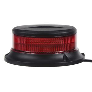 Obrázek z LED maják, 12-24V, 18x1W červený, magnet ECE R10 