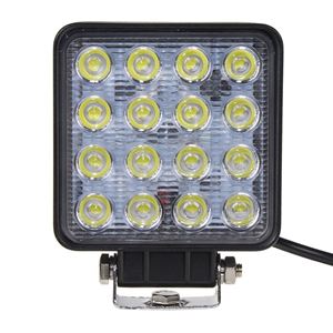 Obrázek z LED světlo hranaté, 16x3W, 107x107x60mm, ECE R10/R23 