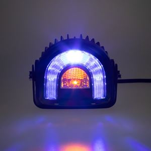 Obrázek z PROFI LED výstražné světlo-oblouk 10-80V modré, 138x126mm 