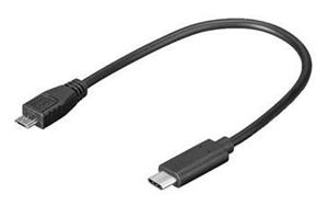 Obrázek z Kabelová redukce USB-C / microUSB pro montáž DVRB s microUSB do vozů Škoda 