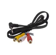 Obrázek RCA audio/video kabel, 0,8m s prodlouženým Jack 3,5mm konektorem