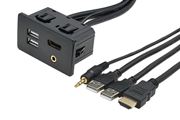 Obrázek HDMI + 2x USB + JACK zasuvka s kabelem