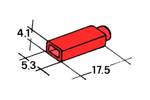 Obrázek z Kryt dutinky 2,8mm cerveny 