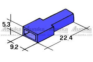 Obrázek z Kryt dutinky 6,3mm modry 