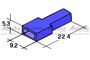 Obrázek z Kryt dutinky 6,3mm modry 