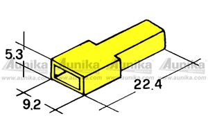 Obrázek z Kryt dutinky 6,3mm zluty 