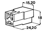 Obrázek Kryt 3ks dutinky 6,3 mm