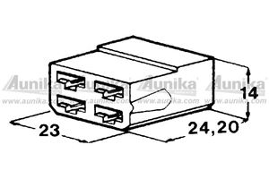 Obrázek z Kryt 4 ks dutinky 6,3 mm 