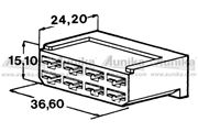 Obrázek Kryt 8 ks dutinky 6,3 mm