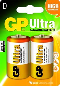 Obrázek z GP Ultra LR20 alkalicka baterie 1,5V 
