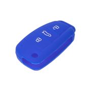 Obrázek Silikonový obal pro klíč Audi 3-tlačítkový, modrý