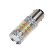 Obrázek LED BAY15d (dvouvlákno) bílá/oranžová, 12V, 42LED/2835SMD