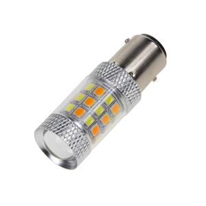 Obrázek z LED BAY15d (dvouvlákno) bílá/oranžová, 12V, 42LED/2835SMD 