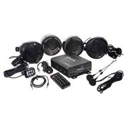 Obrázek 4.1CH zvukový systém na motocykl, skútr, ATV, loď s FM, USB, AUX, BT, černé