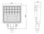 Obrázek z LED světlo hranaté, 42x3W, ECE R10 