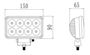 Obrázek z LED světlo obdélníkové, 8x3W, ECE R10 150 x 90 mm 