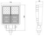 Obrázek z LED světlo hranaté, bílá + oranžová, 38x3W, ECE R10 