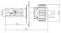 Obrázek z LED H4 bílá, 9-18V, 4000LM 