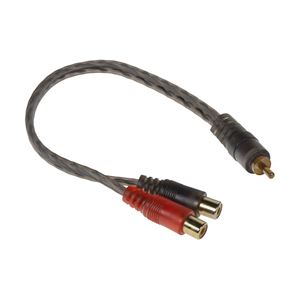 Obrázek z RCA Y audio kabel, 1x samec, 2x samice 