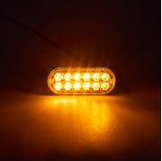 Obrázek SLIM výstražné LED světlo vnější, oranžové, 12/24V,12 x 1W
