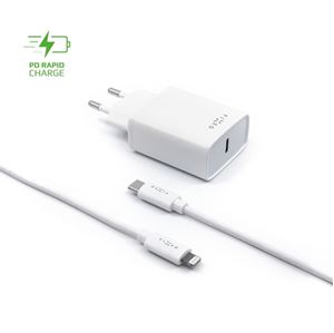 Obrázek z Fixed síť nab. USB-C/Light, FIXC18-CL-WH 