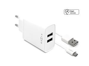 Obrázek z Fixed síť nab. Micro USB, FIXC15-2UM-WH 