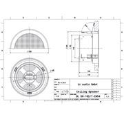 Obrázek ic audio DL 06-165/T-EN54 stropní reproduktor 6 W / 100 V