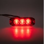 Obrázek PROFI SLIM výstražné LED světlo vnější, červené, 12-24V, ECE R10