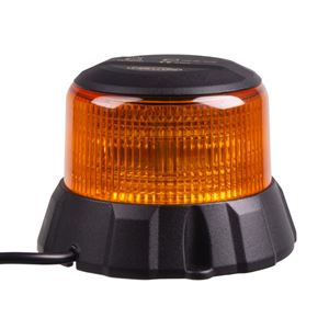 Obrázek z Robustní oranžový LED maják, černý hliník, 48W, ECE R65 