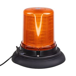 Obrázek z LED maják, 12-24V, 128x1,5W oranžový, magnet, ECE R65 