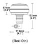 Obrázek z LED maják, 12-24V, 12x1W oranžový, montáž na držák, ECE R65 