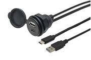Obrázek USB-C + USB-A zasuvka s kabelem