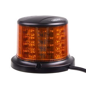 Obrázek z LED maják, 12-24V, 64x0,5W, oranžový, magnet, ECE R65 R10 