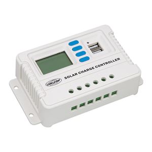 Obrázek z Solární regulátor nabíjení 12V/24V, 20A s LCD, USB 