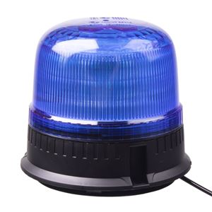 Obrázek z LED maják, 12-24V, 24xLED modrý, magnet, ECE R65 