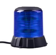 Obrázek Robustní modrý LED maják, černý hliník, 96W, ECE R65