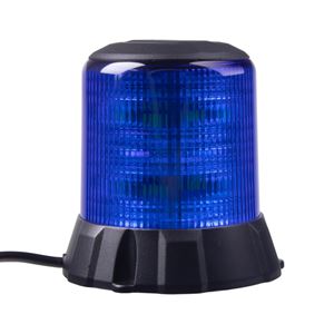 Obrázek z Robustní modrý LED maják, černý hliník, 96W, ECE R65 
