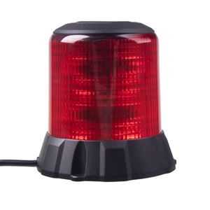 Obrázek z Robustní červený LED maják, černý hliník, 96W, ECE R65 