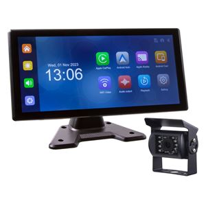 Obrázek z Set monitor 10,36" 4x 4PIN s Apple CarPlay, Android auto, Bluetooth, DVR, + kamera + 15m kabel 