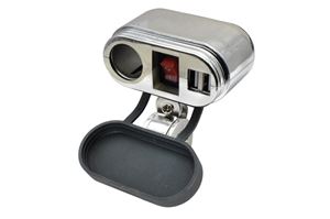 Obrázek z Napajeci modul 2x USB zasuvka + CL zasuvka 