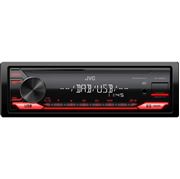 Obrázek JVC DAB+ / FM autorádio bez mechaniky/USB/AUX/červené podsvícení/odnímatelný panel