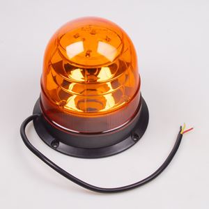 Obrázek z LED maják 12-24V, 18x1W LED oranžový, pevná montáž, 150x145mm 