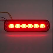 Obrázek PREDATOR 6x4W LED, 12-24V, červený, ECE R10