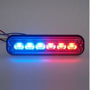 Obrázek PREDATOR 6x4W LED, 12-24V, červeno-modrý ECE R10