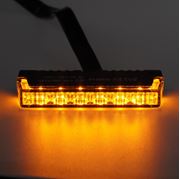 Obrázek PROFI SLIM výstražné LED světlo vnější, do mřížky, oranžové, 12-24V, ECE R65