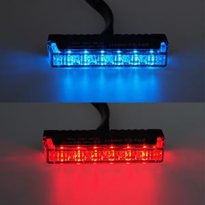 Obrázek z PROFI SLIM výstražné LED světlo vnější, do mřížky, červeno-modré, 12-24V, ECE R10 